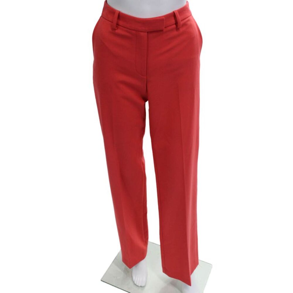 Tara Jarmon Womens Poupee Coquellcot Tailored Zip Fly Trousers Red Size 2